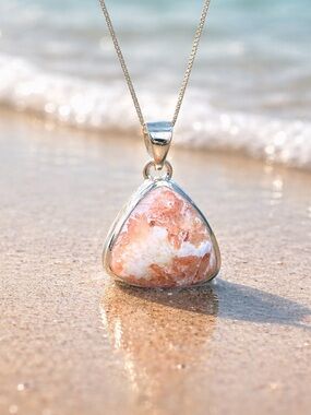 Orange Scolecite Necklace